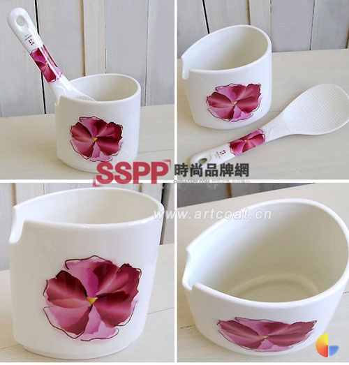 清婉惬意的印花餐具