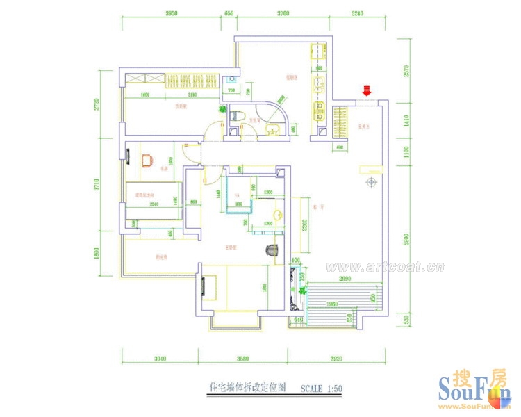 猪猪实景案例：梵谷水郡三居室全案设计