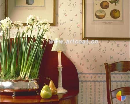 宁静优雅碎花墙纸