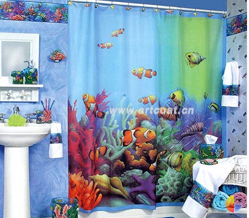 BedBath Store为儿童卫浴间设计了《海底总动员》的主题。
