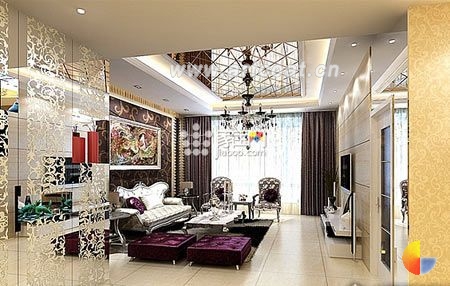 爱上复式 现代简约复式客厅装修效果图[组图]