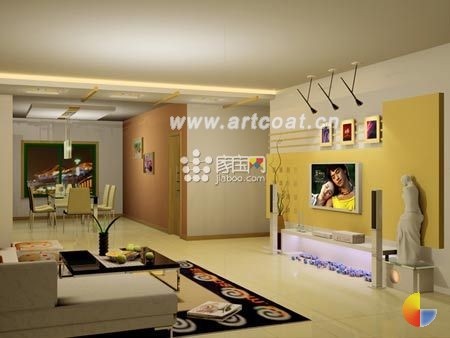 品客厅装修 经典简约电视背景墙效果图[组图]