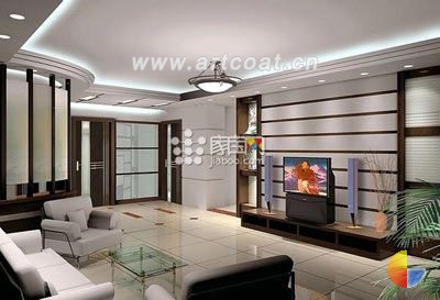 欧式电视背景墙装修 80后人装修新概念[组图]