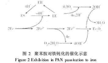 聚苯胺对铁钝化的催化示意