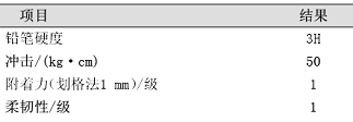 表5浸涂工件的机械性能 