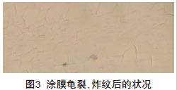 图3 涂膜龟裂、炸纹后的状况