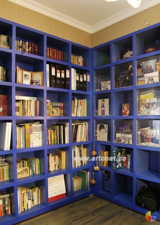 地中海风格书房书柜图片