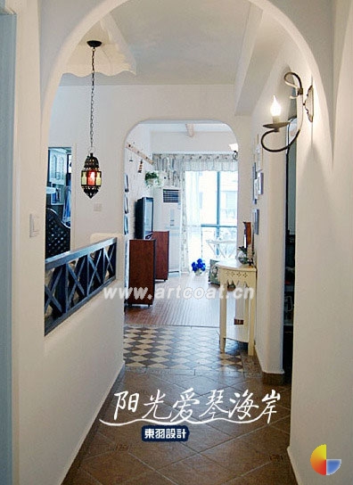 地中海风格走廊装修图片